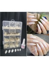 Hazır Kesilmiş Törpülenmiş 500'lü Naturel Takma Tırnak ve 10 ml Sıvı Yapıştırıcı Özel 500'lü Kutuda