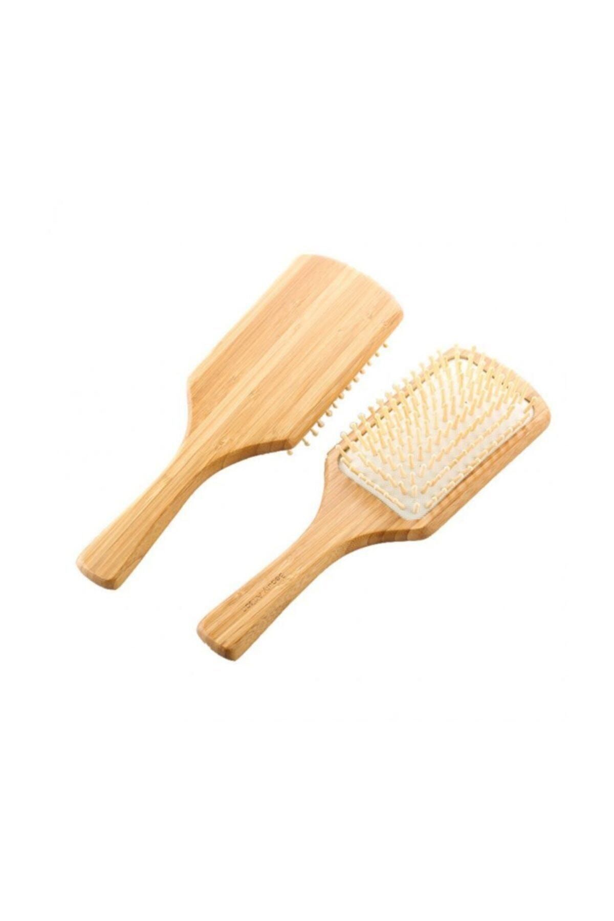 Büyük Ahşap Bambu Saç Açma Tarağı