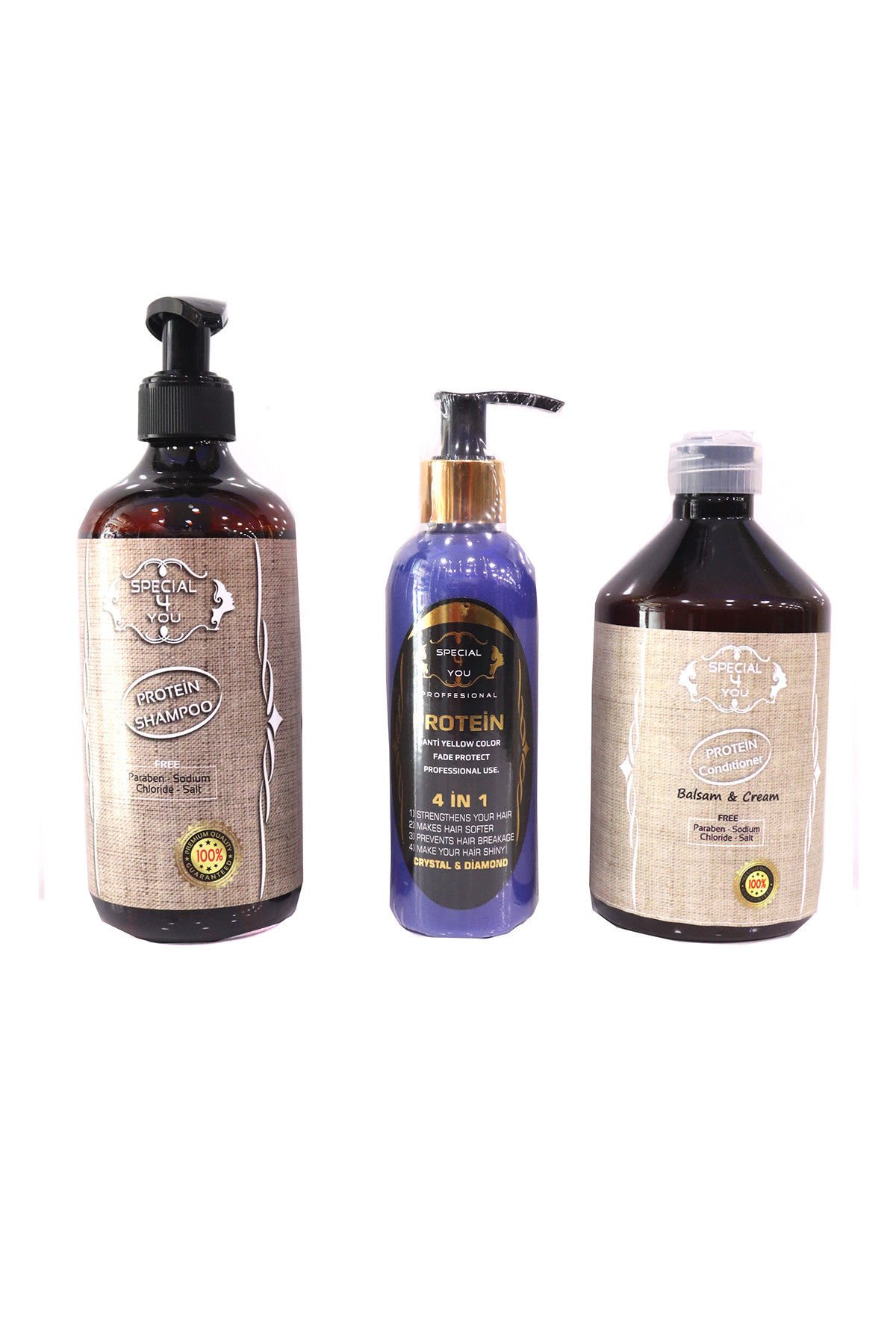 PROTEİN,4İN1 PROTEİN BREZİLYA FÖNÜ BAKIM 200ML PROTEİN+500ML TUZSUZ ŞAMPUAN+500ML TUZSUZ KREM BALSAM