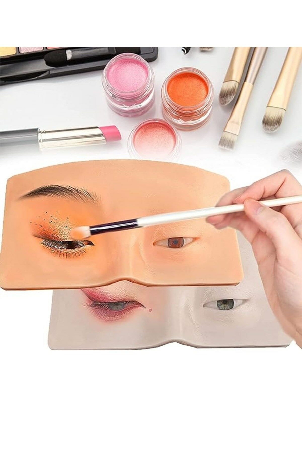 Makyaj Eğitim 5d Yüz - Makeup Pratik Derisi - Gerçekçi Yüz Tasarımı - Micropeeling Uyumlu