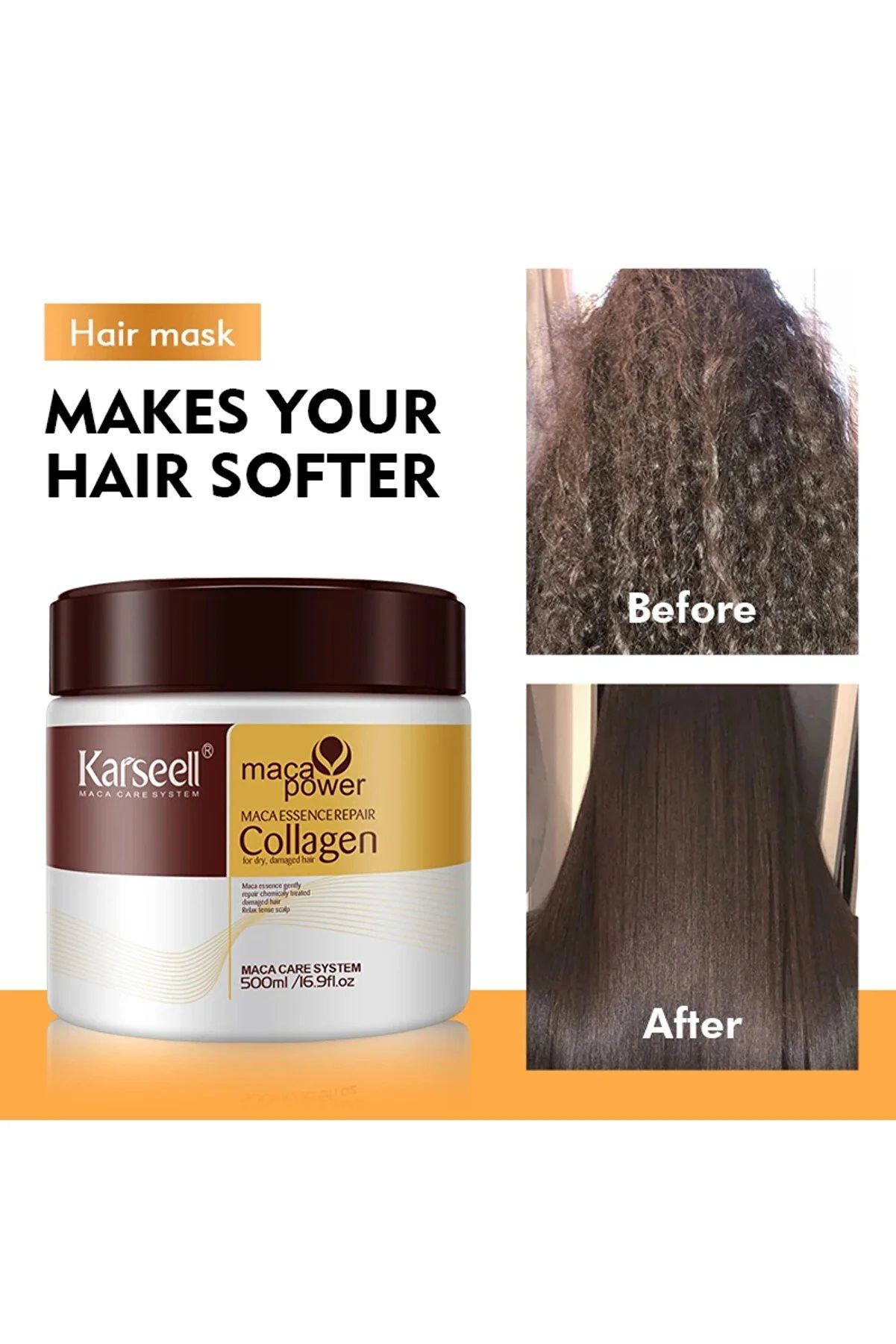 Karseell Collagen Saç Maskesi Maca Özü & Buğday Proteinli
