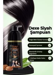 DEXE Yeni Argan Yağlı Siyah Şampuan Cilde Leke Yapmayan Formül 420ml