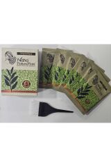 NATURE MATE 6x10g Zarf Saç Beyaz Kapatıcı Hindistan Kınası KOYU KAHVE Orjinal Kına,Fırcası Hediyeli