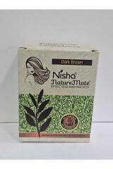 NATURE MATE 6x10g Zarf Saç Beyaz Kapatıcı Hindistan Kınası KOYU KAHVE Orjinal Kına,Fırcası Hediyeli