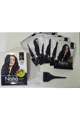 Saç Kınası 6x10g Zarf 100% Naturel Hindistan Kınası Naturel Siyah Orjinal Kına Fırcası Hediyeli