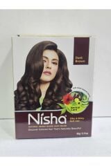 Saç Kınası 6x10g Zarf 100% Naturel Hindistan Kınası KOYU KAHVERENGİ Orjinal Kına Fırcası Hediyeli