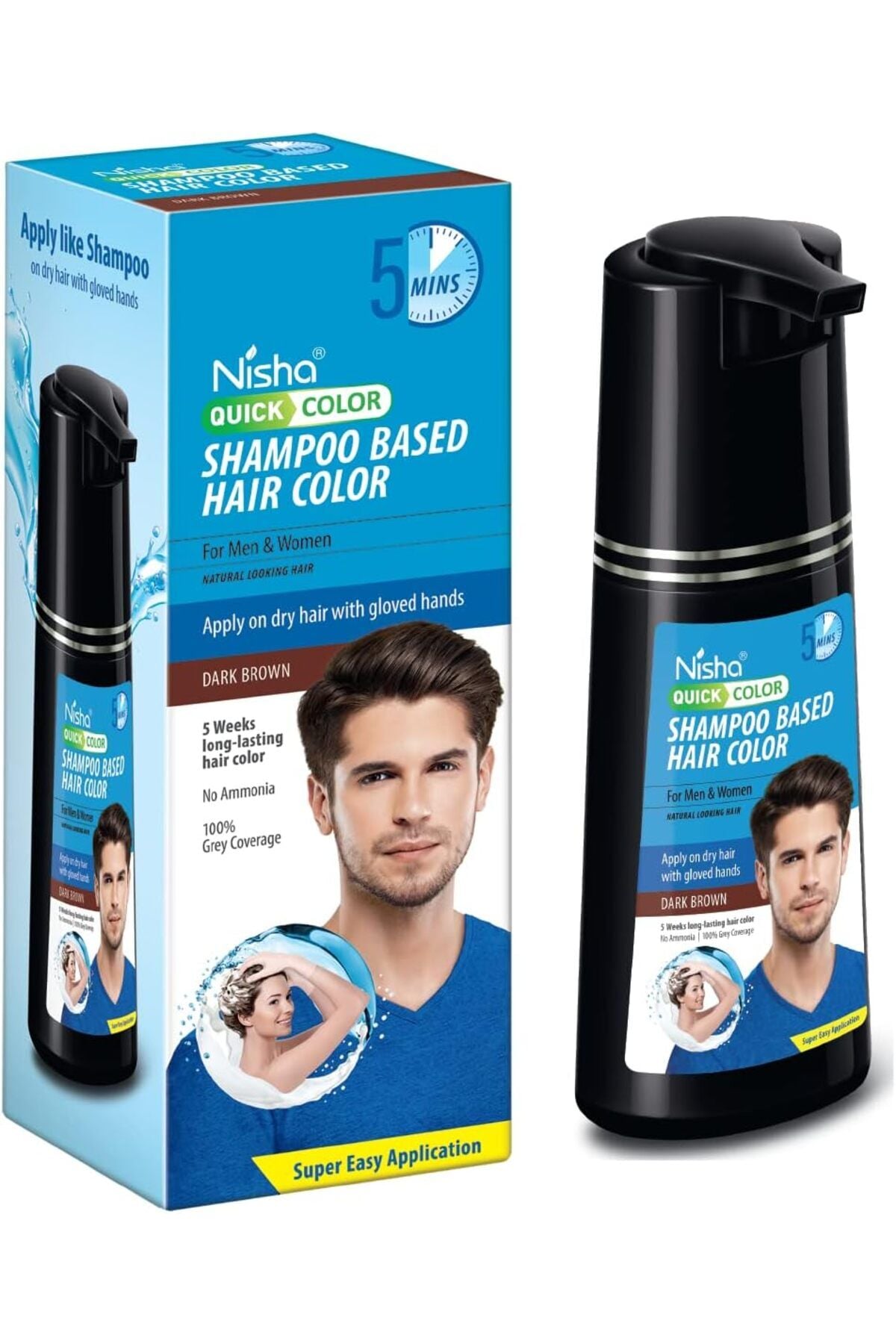 Beyaz Kapatıcı Şampuan Kına Ve Siyah Zeytin Özlü Amonyak Paraben İçermez Leke Yapmaz KOYUKAHVE 400ML