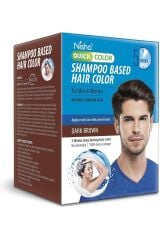 Beyaz Kapatıcı Şampuan Kına Ve Siyah Zeytin Özlü Amonyak Paraben İçermez 8*20ML ZARF KOYUKAHVE 160ML