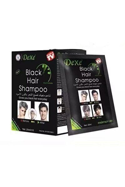 Dexe Saç Siyahlatan Şampuan Black Hair Shampoo Saç Boyası Özlü 10x25 ml
