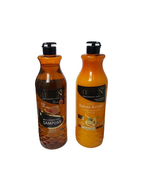 Ballı Argan Yağlı 1000 ml Şampuan + Yoğun Bakım Kremi 1000 ml Set